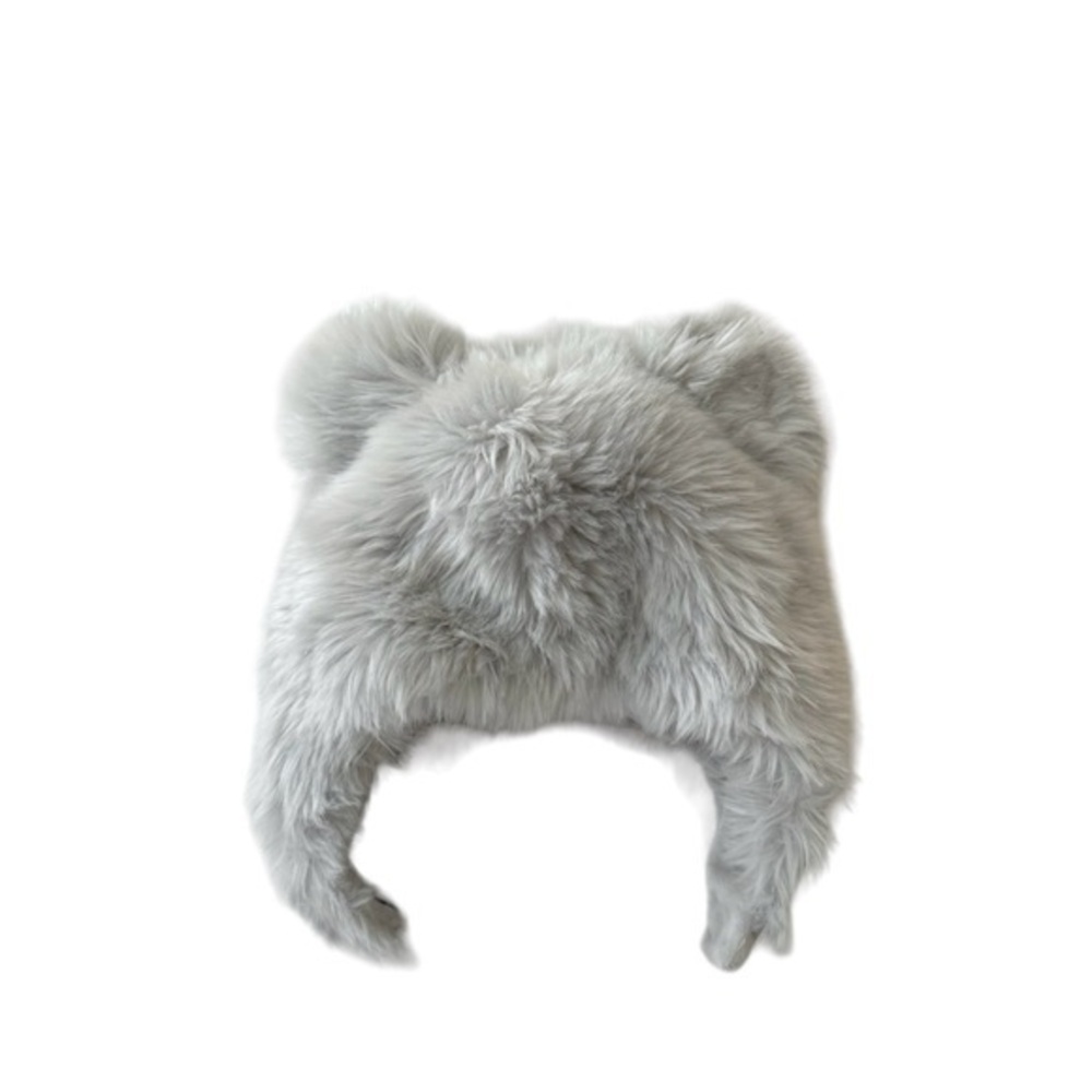 Restoration Hardware Baby Unisex Gray‎ Faux Fur Ears Beanie Winter Hat